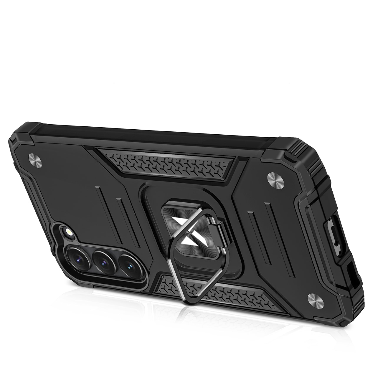 Wozinsky Ring Armor Samsung Galaxy S23+ panssaroitu kansi magneettinen rengas musta