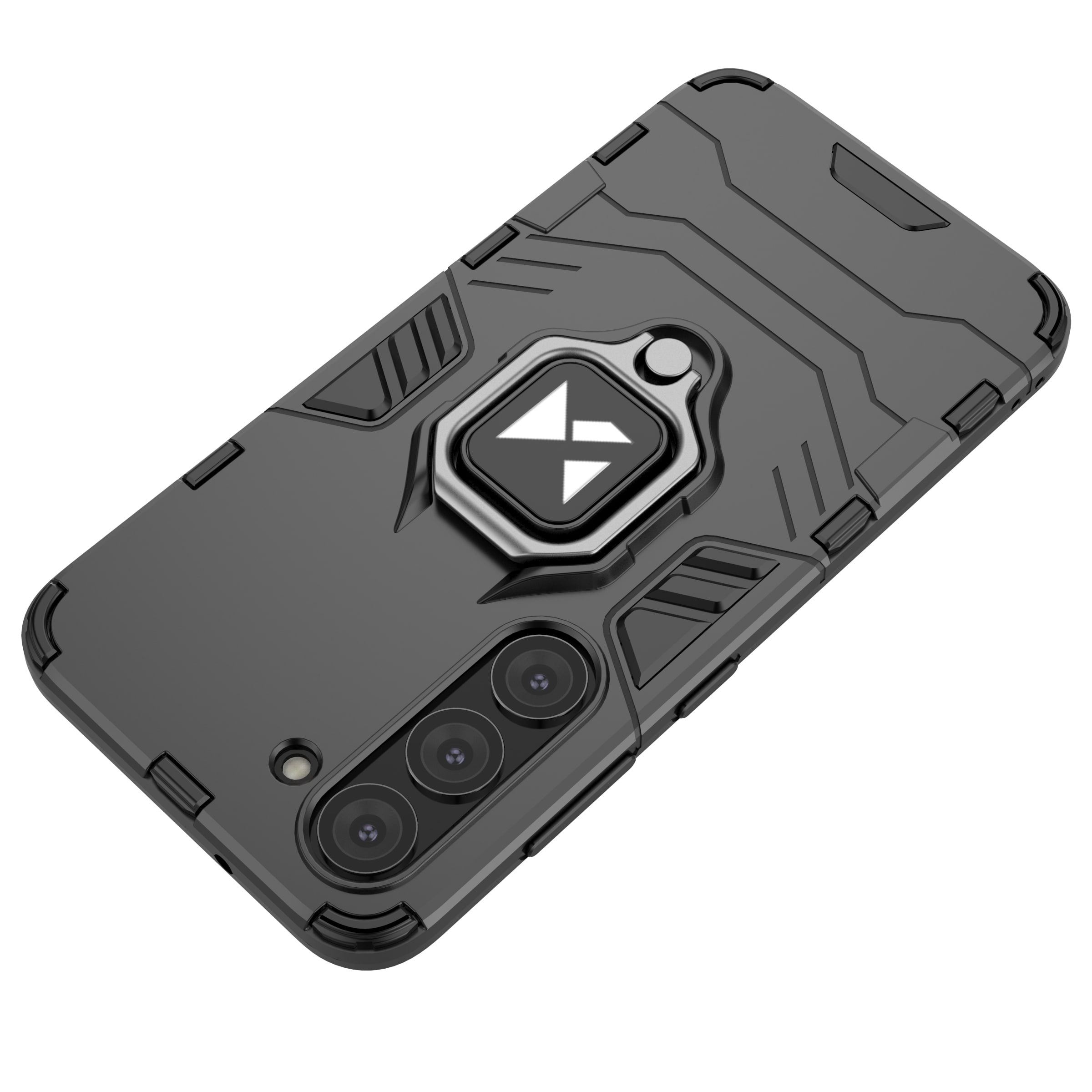 Wozinsky Ring Armor Samsung Galaxy S23+ panssaroitu kansi magneettinen rengas musta