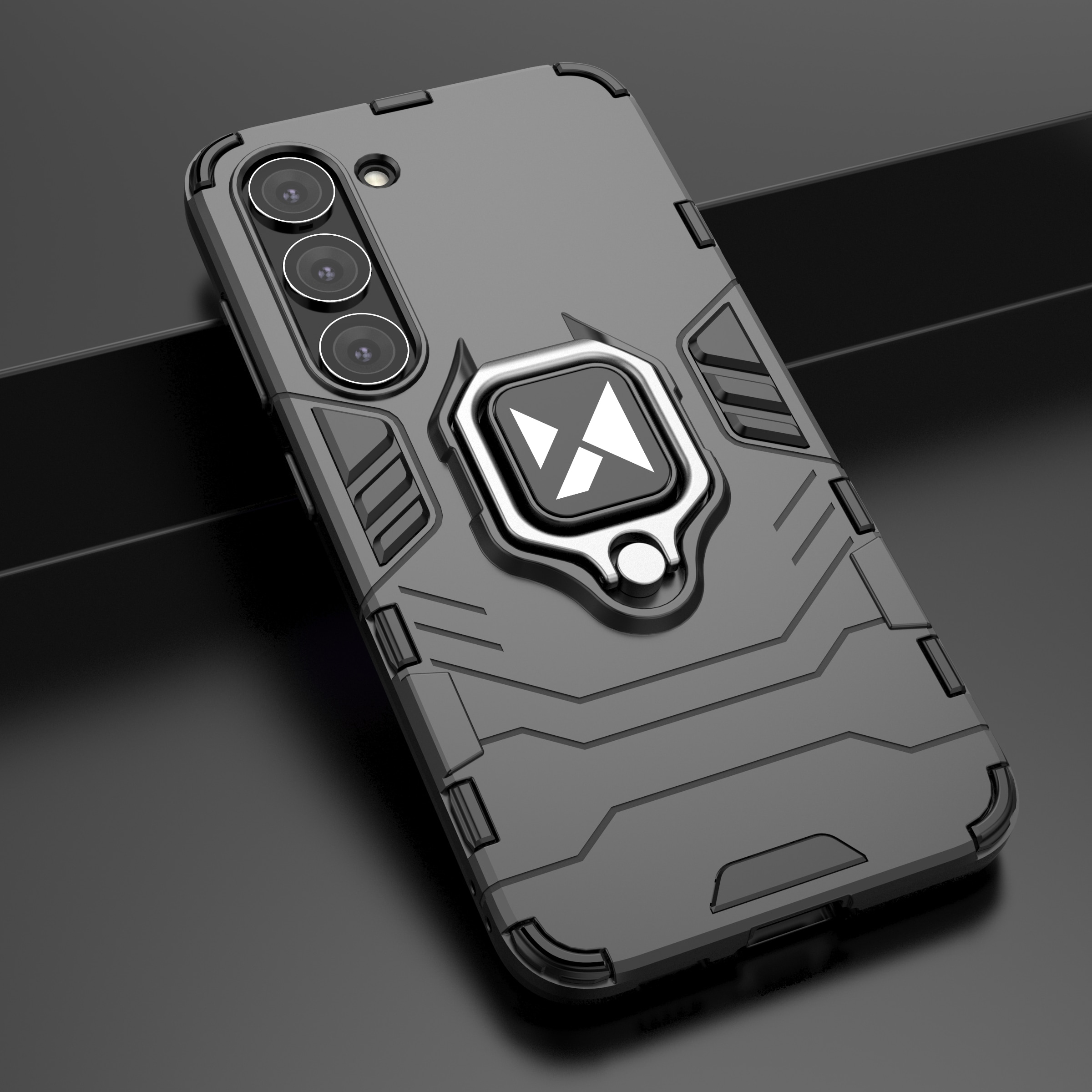 Wozinsky Ring Armor case for Samsung Galaxy S23, magnetic holder, ring, black