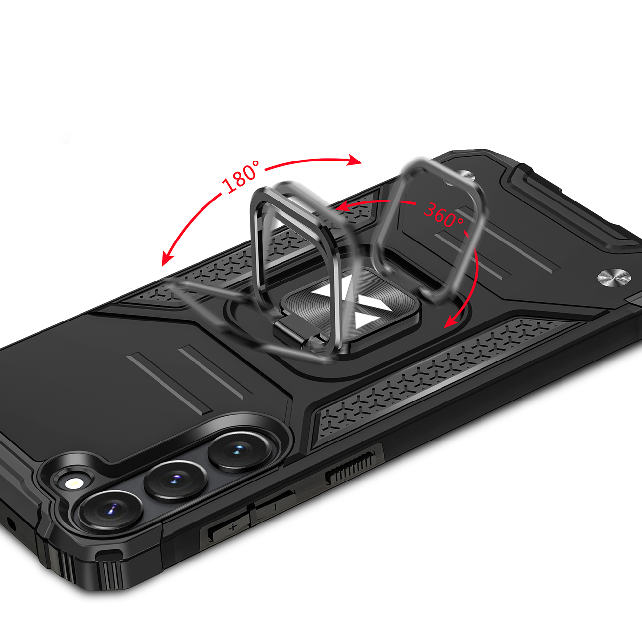 Wozinsky Ring Armor case for Samsung Galaxy S23, magnetic holder, ring, black
