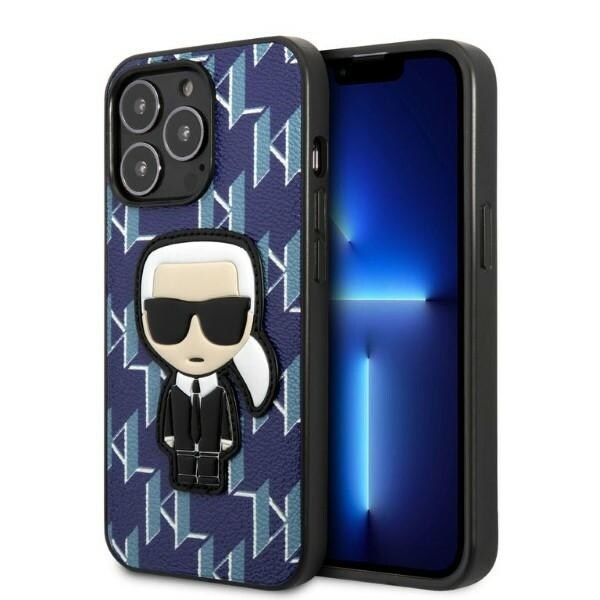 Karl Lagerfeld KLHCP13LPMNIKBL iPhone 13 Pro 6.1" sininen Monogram Ikonik Patch -kotelo
