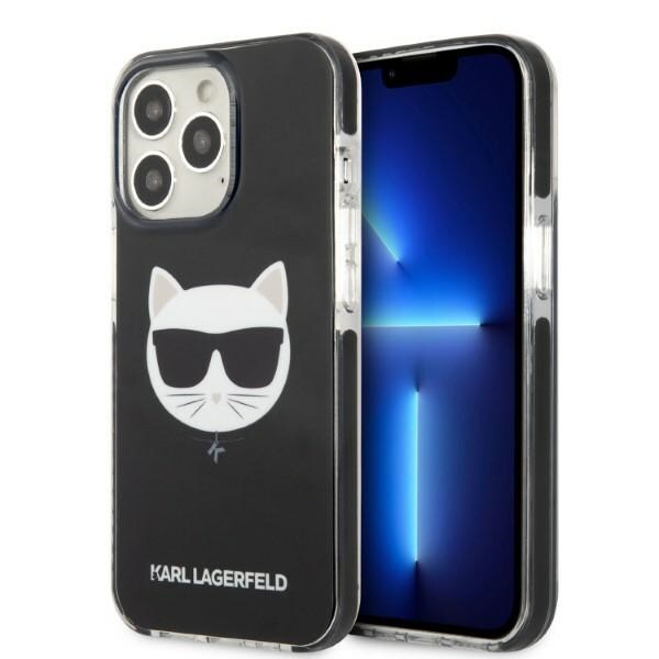 Karl Lagerfeld KLHCP13LTPECK iPhone 13 Pro / 13 6.1" kovakotelo musta/musta Choupette Head