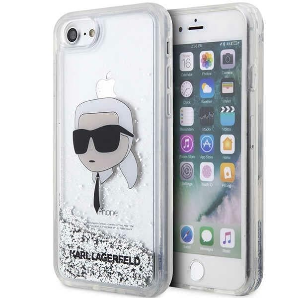 Karl Lagerfeld KLHCI8LNKHHCH iPhone 7/8/ SE 2020/2022 hopea/hopea kovakotelo Glitter Karl Head