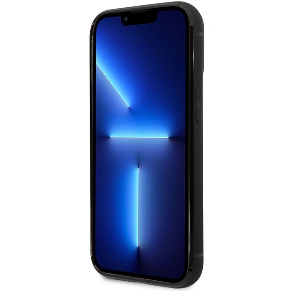 Kotelo BMW BMHCP14L22RSEPK iPhone 14 Pro 6.1" musta/musta nahkainen korttipaikka