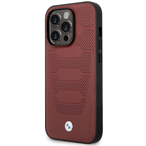 Kotelo BMW BMHMP14L22RPSR iPhone 14 Pro 6.1" Burgundy/burgundy Nahkaistuimet Kuvio MagSafe