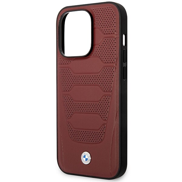 Kotelo BMW BMHMP14L22RPSR iPhone 14 Pro 6.1" Burgundy/burgundy Nahkaistuimet Kuvio MagSafe