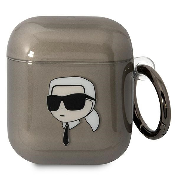 Karl Lagerfeld KLA2HNIKTCK AirPods 1/2 suojus musta/musta Karl`s Head