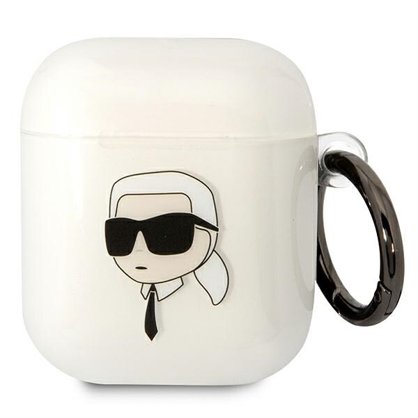 Karl Lagerfeld KLA2HNIKTCT AirPods 1/2 suojus läpinäkyvä Karl`s Head