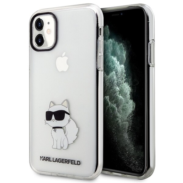 Karl Lagerfeld Ikonik Choupette tapauksessa iPhone 11 / Xr - läpinäkyvä
