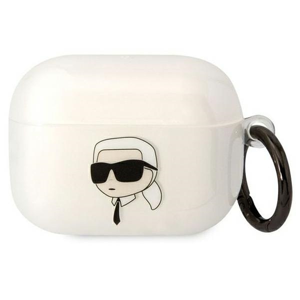 Karl Lagerfeld KLAPHNIKTCT AirPods Pro -suojus läpinäkyvä Karl`s Head -päähine
