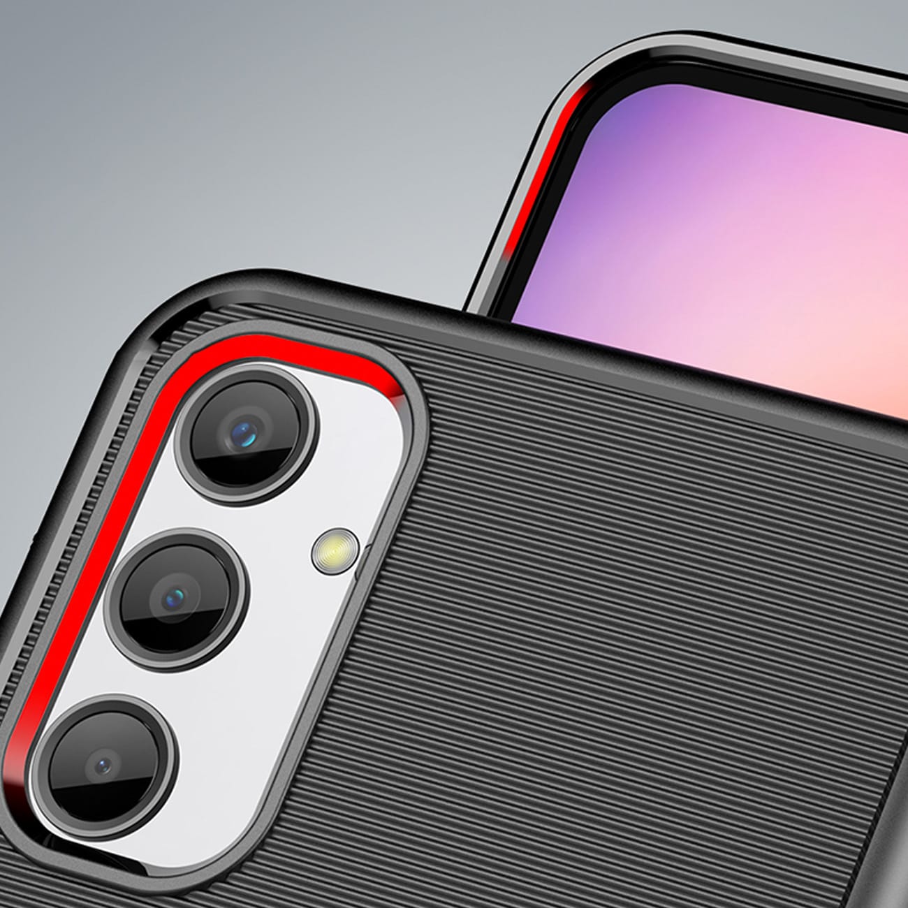 Thunder Case tapauksessa Samsung Galaxy A24 4G silikoni panssari tapauksessa musta