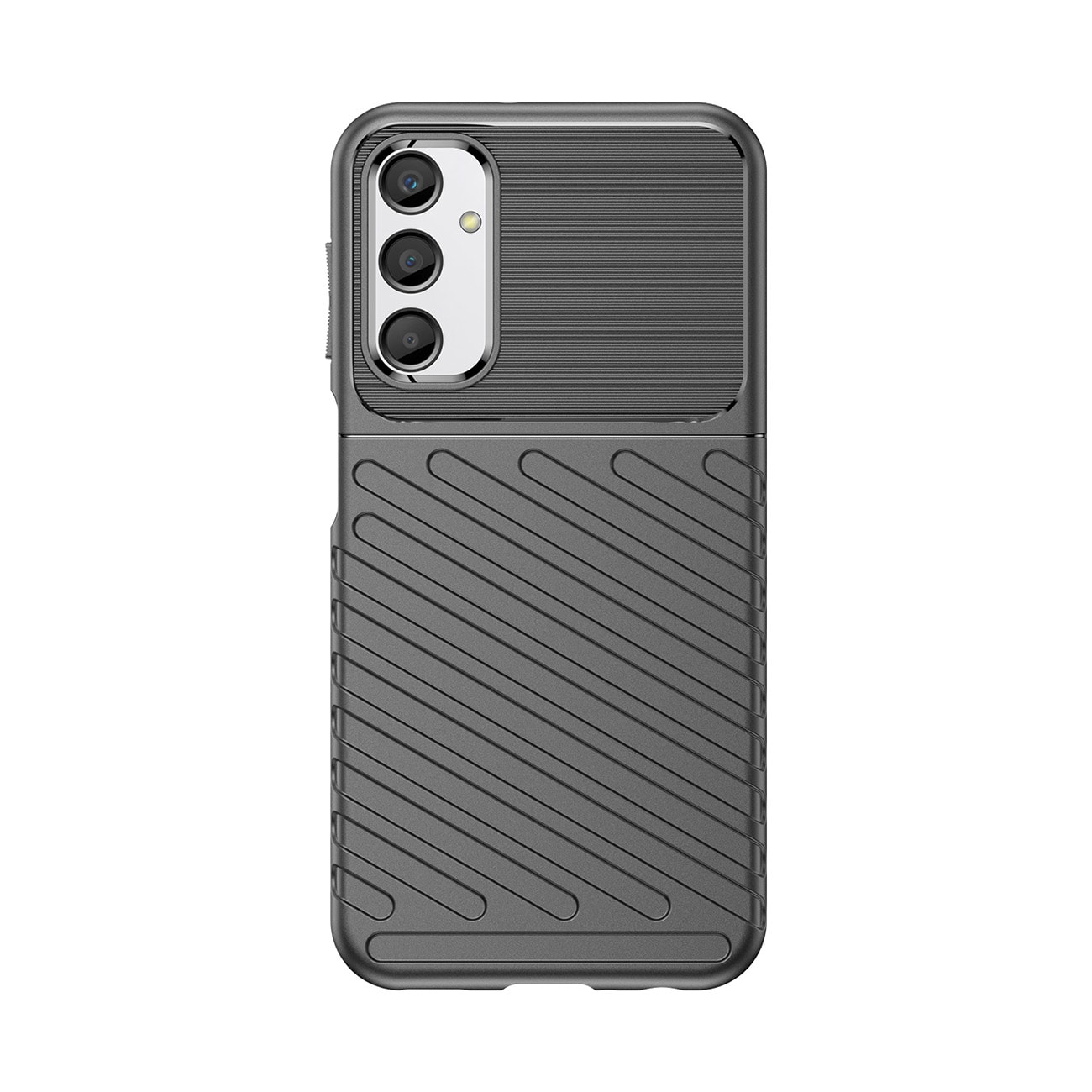 Thunder Case tapauksessa Samsung Galaxy A24 4G silikoni panssari tapauksessa musta