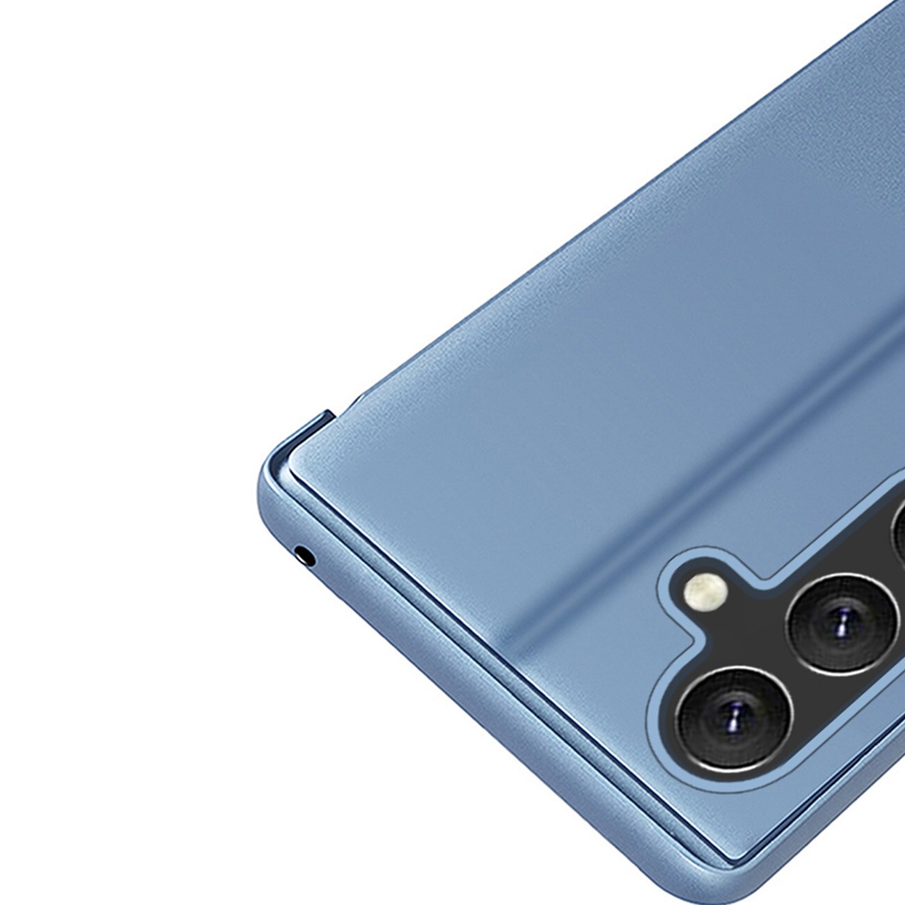 Clear View Kotelo kansi Samsung Galaxy A24 4G flip kansi sininen