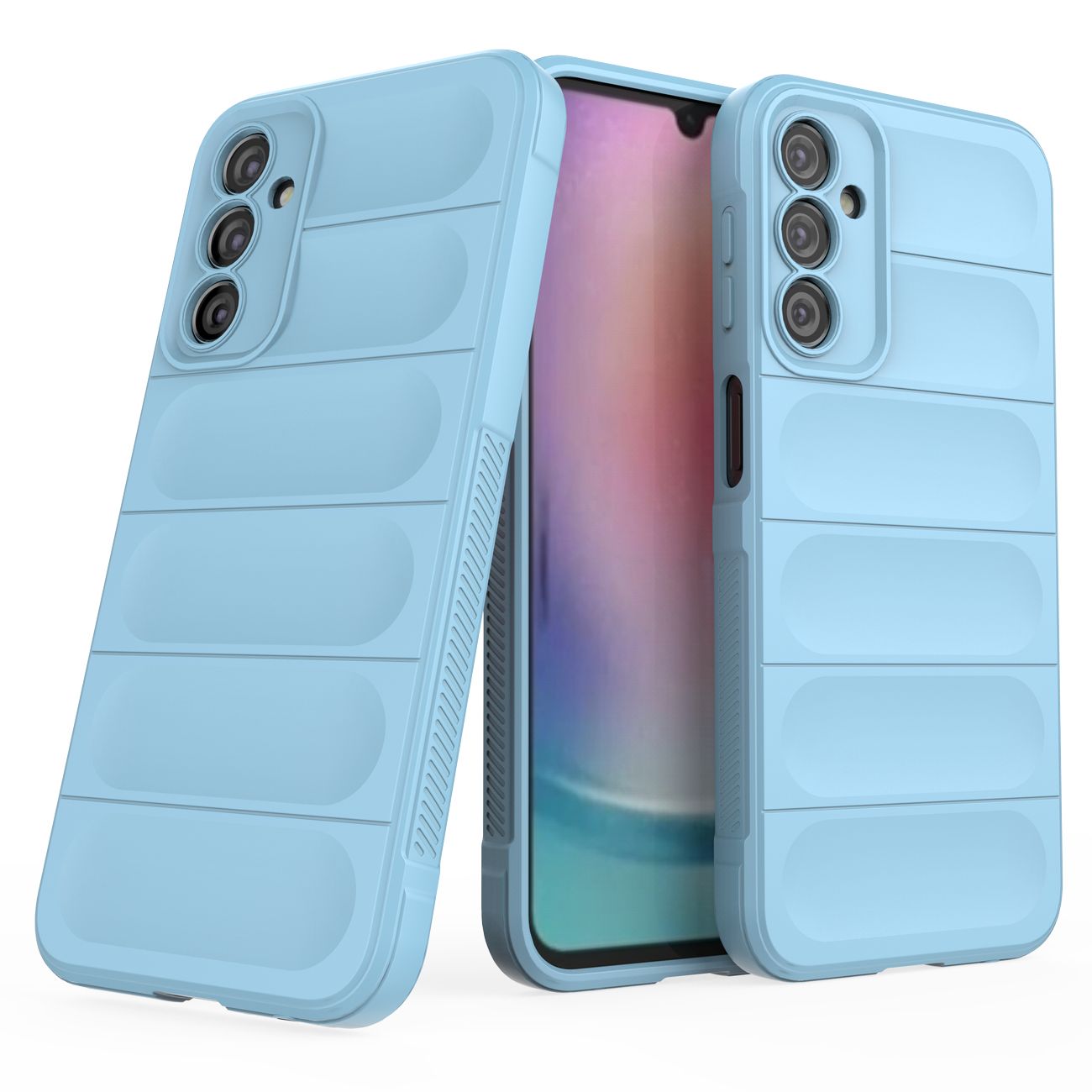 Magic Shield Kotelo Samsung Galaxy A24 4G joustava panssaroitu suojus vaaleansininen vaaleansininen