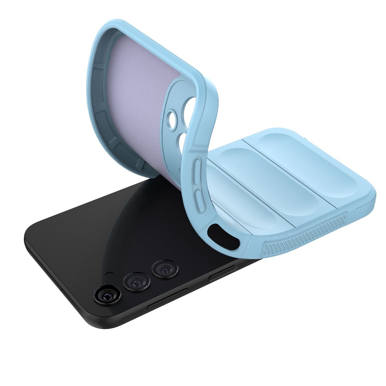 Magic Shield Kotelo Samsung Galaxy A24 4G joustava panssaroitu suojus vaaleansininen vaaleansininen