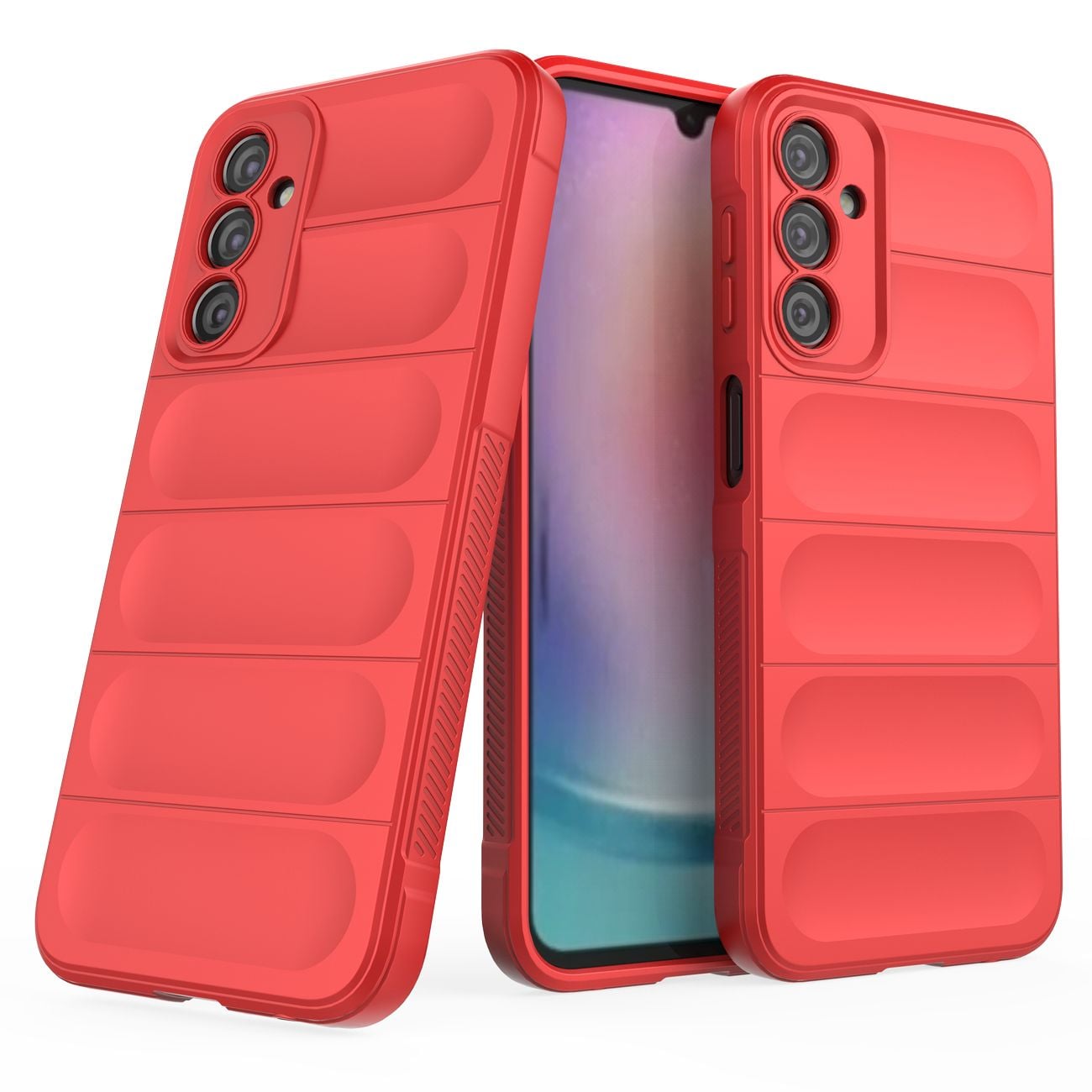 Magic Shield Kotelo Samsung Galaxy A24 4G joustava panssaroitu suojus punainen