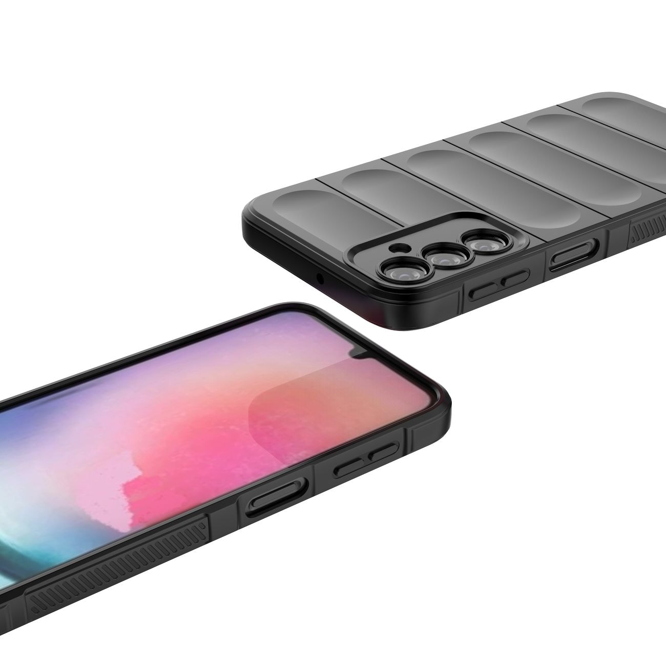 Magic Shield Kotelo Samsung Galaxy A24 4G joustava panssaroitu suojus punainen
