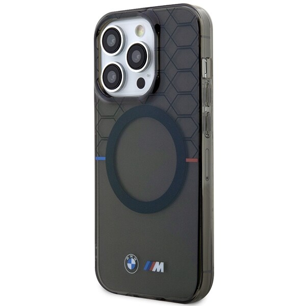 Kotelo BMW BMHMP14LHGPK iPhone 14 Pro 6,1" harmaa/harmaa kuvio MagSafe -suojakori