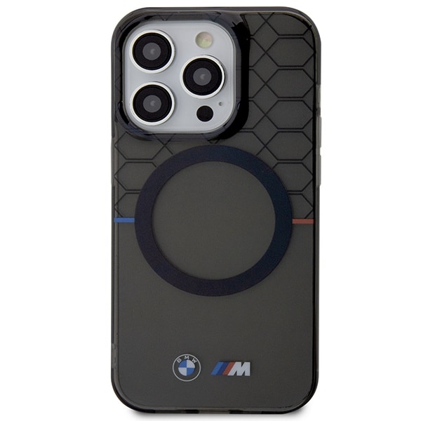 Kotelo BMW BMHMP14LHGPK iPhone 14 Pro 6,1" harmaa/harmaa kuvio MagSafe -suojakori