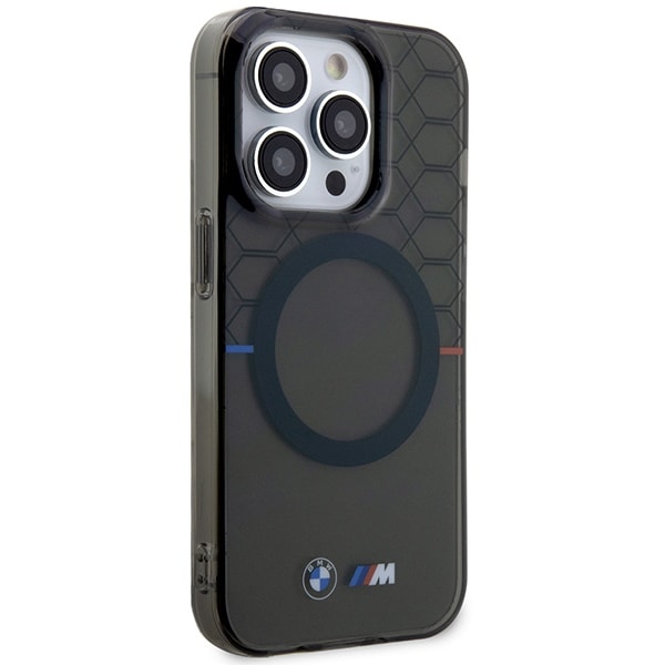 Kotelo BMW BMHMP14LHGPK iPhone 14 Pro 6,1" harmaa/harmaa kuvio MagSafe -suojakori
