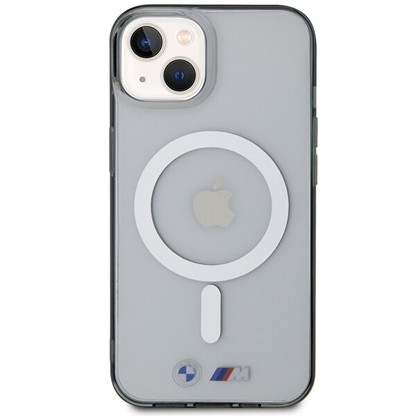 BMW BMHMP14SHCRS iPhone 14 6.1" kotelo läpinäkyvä kovakotelo Silver Ring MagSafe -rengas