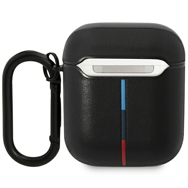 BMW BMA222PVTK AirPods 1/2 suojus musta/musta Nahka kaareva linja