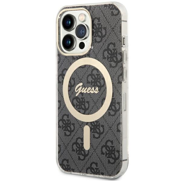 Guess GUHMP13LH4STK iPhone 13 Pro / 13 6.1" musta/musta kovakotelo 4G MagSafe