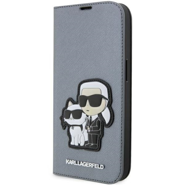 Karl Lagerfeld KLBKP14XSANKCPG iPhone 14 Pro Max 6.7" hopea Saffiano Karl & Choupette
