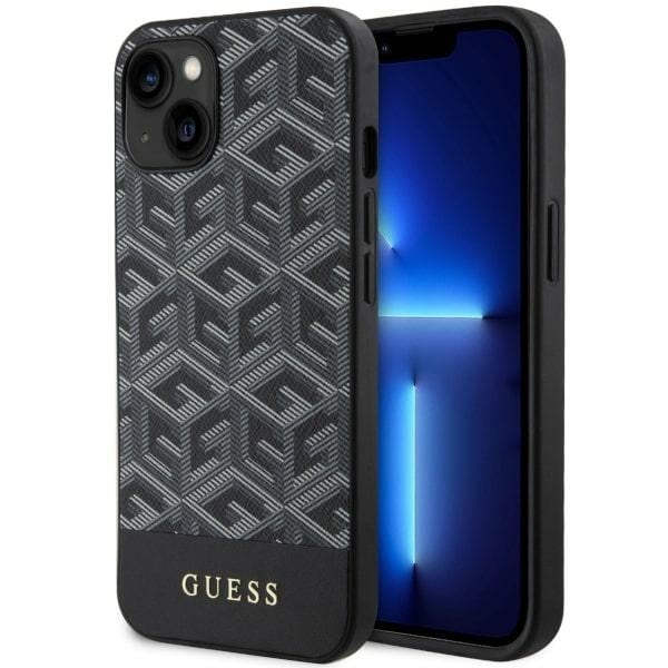 Guess GUHMP14SHGCFSEK iPhone 14 6.1" musta/musta kovakotelo GCube Stripes MagSafe
