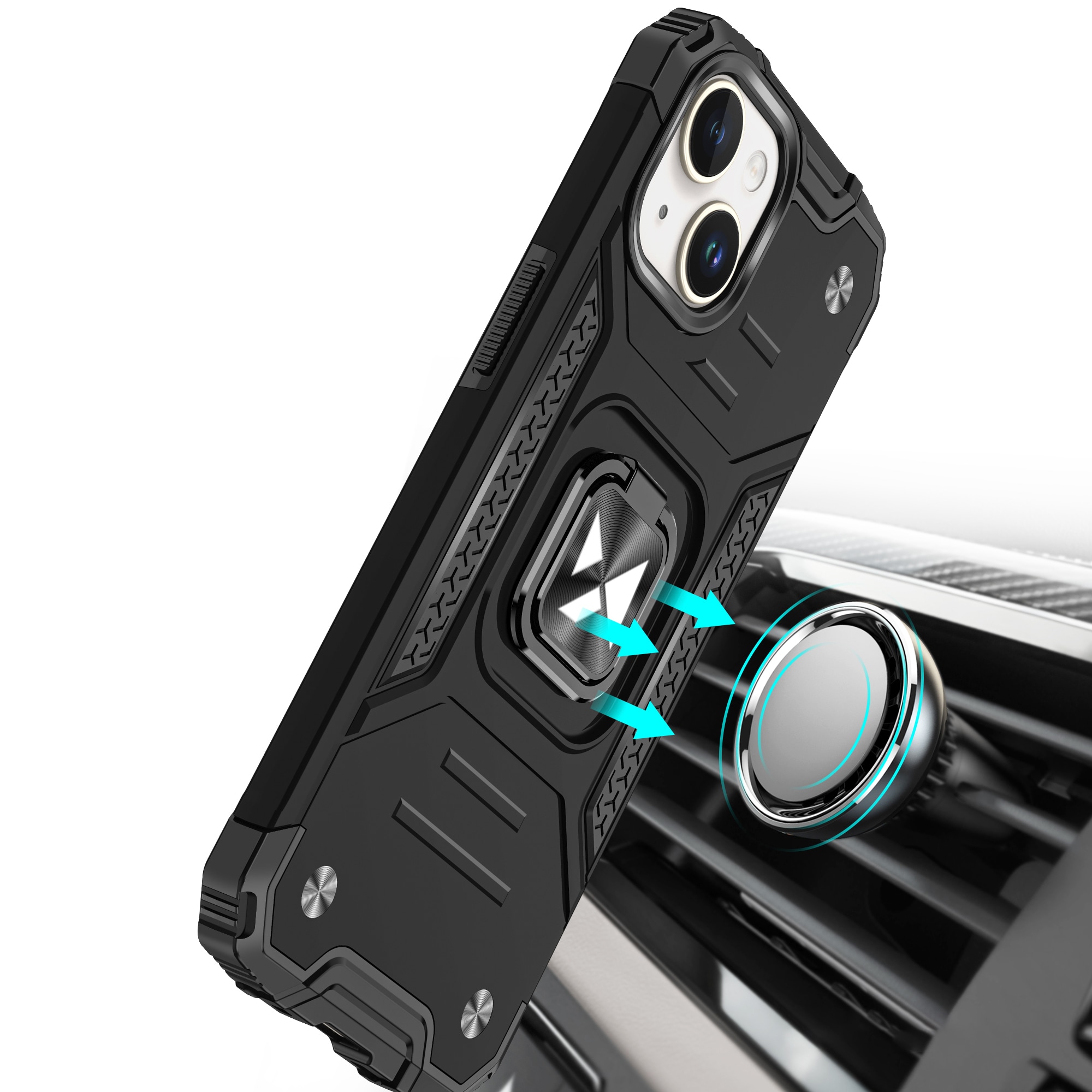 Wozinsky Ring Armor iPhone 15 Plus iPhone 15 Plus Ring Armor kotelo - sininen