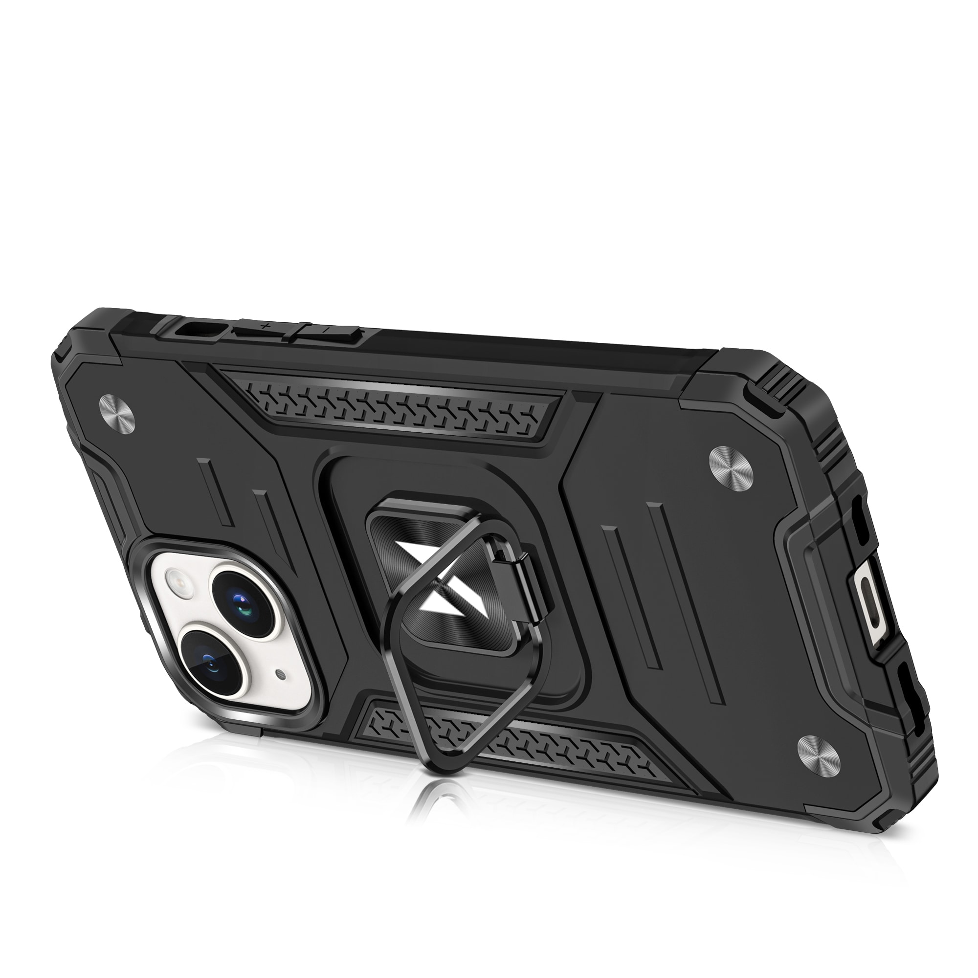 Panssaroitu kotelo, jossa on sormipidike iPhone 15 Plus Wozinsky Ring Armor - kultainen
