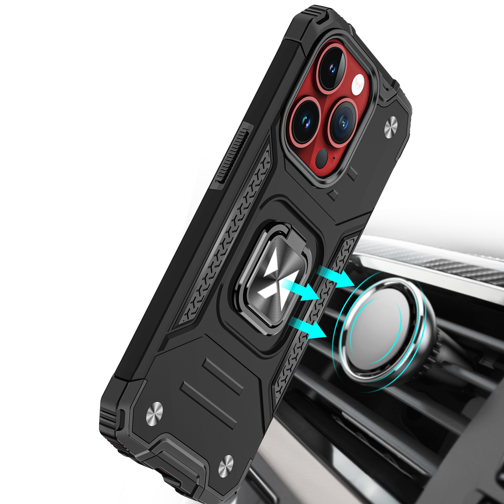Wozinsky Ring Armor iPhone 15 Pro iPhone 15 Pro Ring Armor kotelo - kultainen