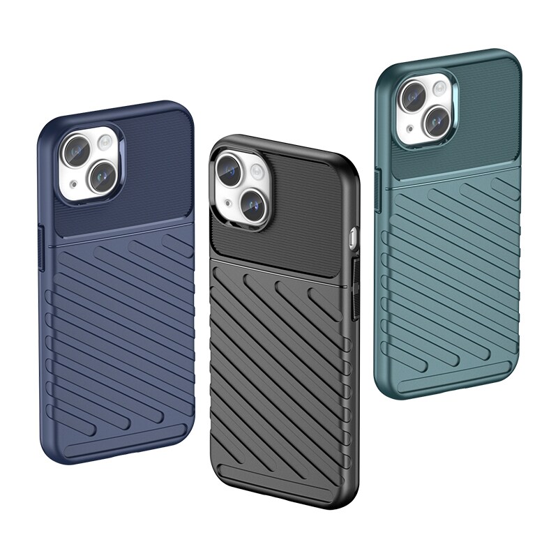 Armored iPhone 15 Plus Thunder Case - sininen