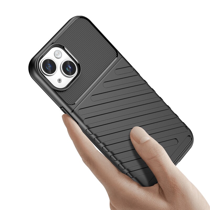 Armored iPhone 15 Plus Thunder Case - sininen