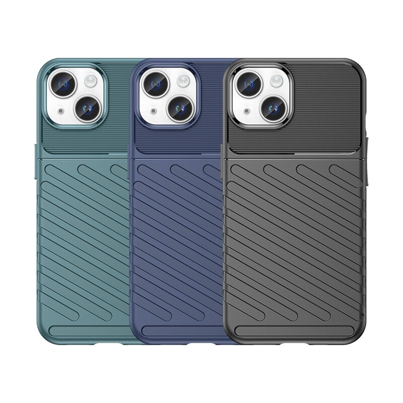 Armored iPhone 15 Plus Thunder Case - sininen