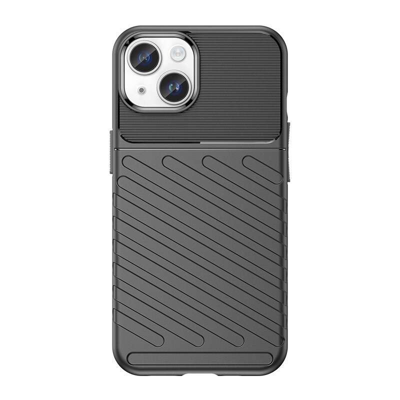 Armored iPhone 15 Plus Thunder Case - musta