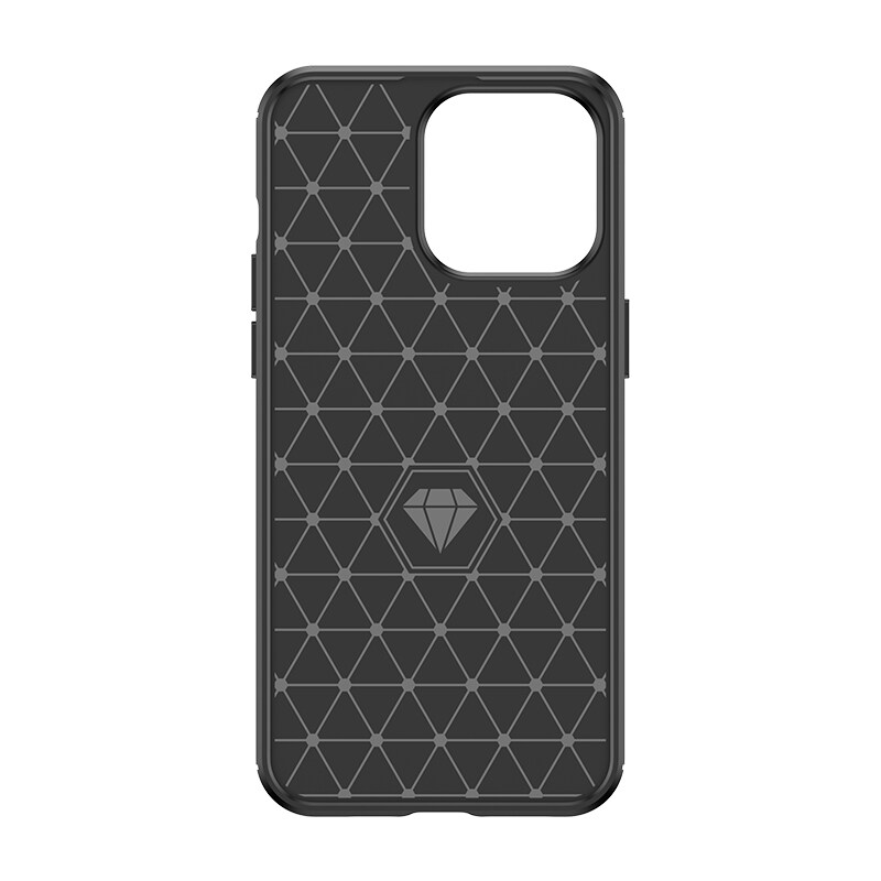 Joustava hiilikuvioinen kotelo iPhone 15 Pro Carbon Case - sininen