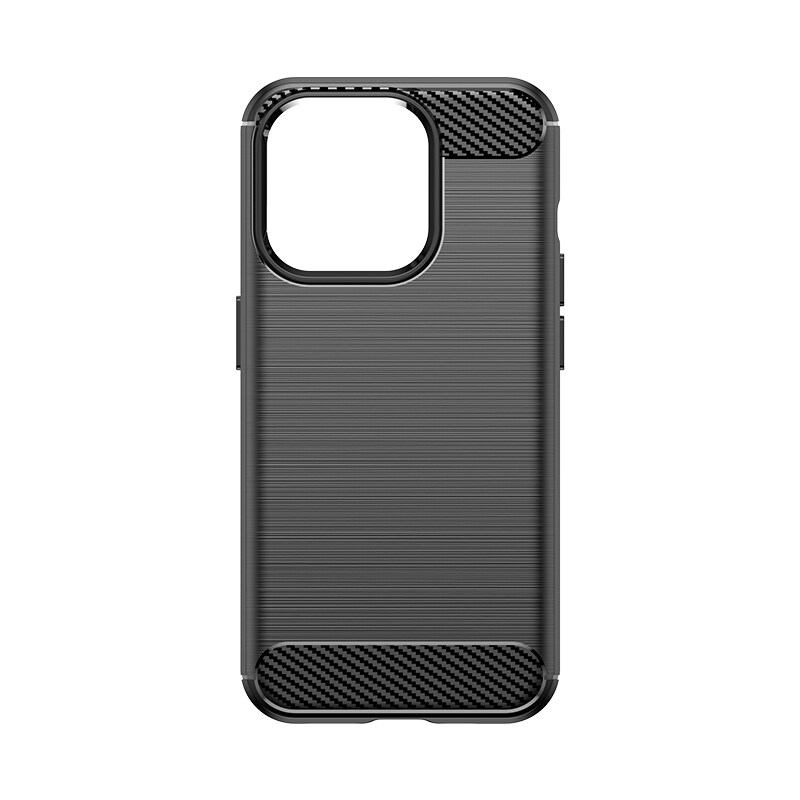 Joustava hiilikuvioinen kotelo iPhone 15 Pro Carbon Case - musta