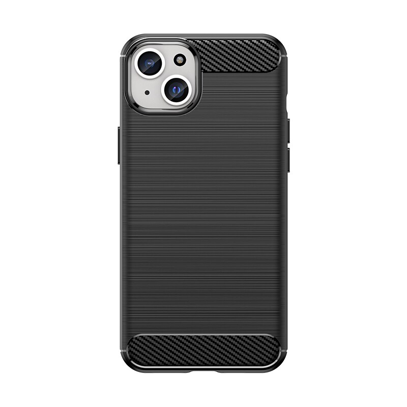 Joustava hiilikuvioinen kotelo iPhone 15 Plus Carbon Case - musta
