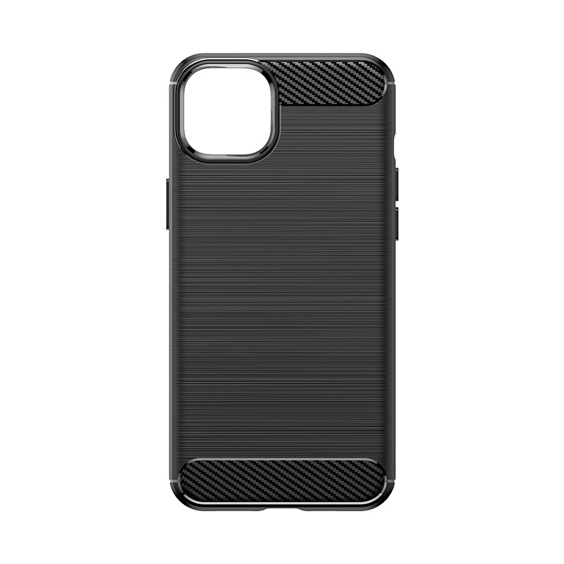 Joustava hiilikuvioinen kotelo iPhone 15 Plus Carbon Case - musta