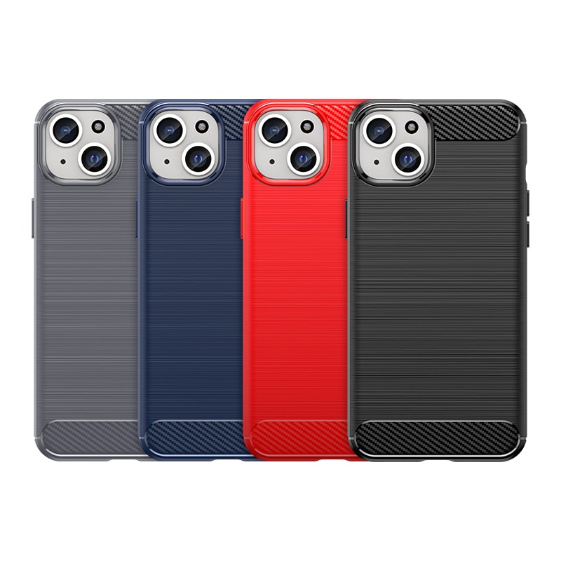Joustava hiilikuvioinen kotelo iPhone 15 Plus Carbon Case - musta