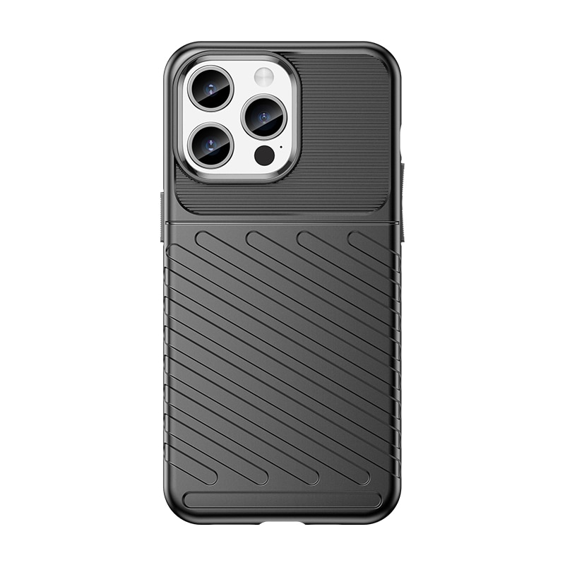 Armored iPhone 15 Pro Max Thunder Case - musta
