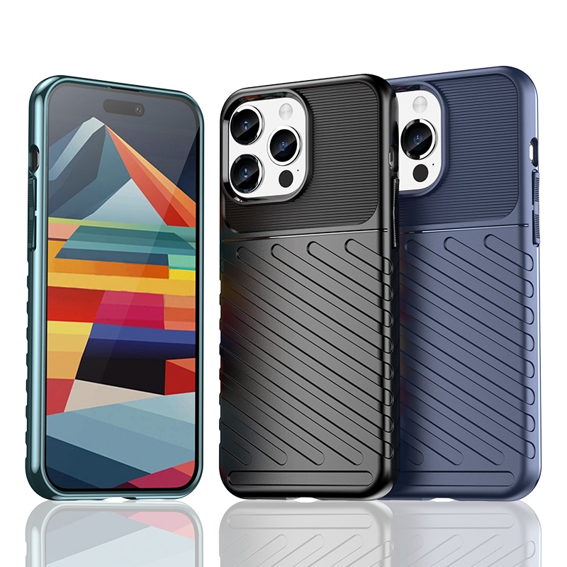 Armored iPhone 15 Pro Max Thunder Case - musta