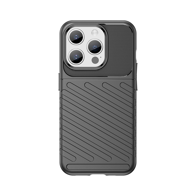 Armored iPhone 15 Pro Thunder Case - musta