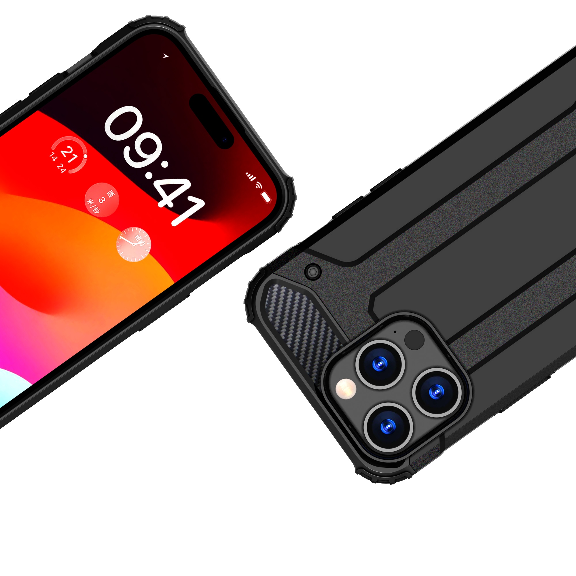 iPhone 15 Pro Hybrid Armor -kotelo - sininen