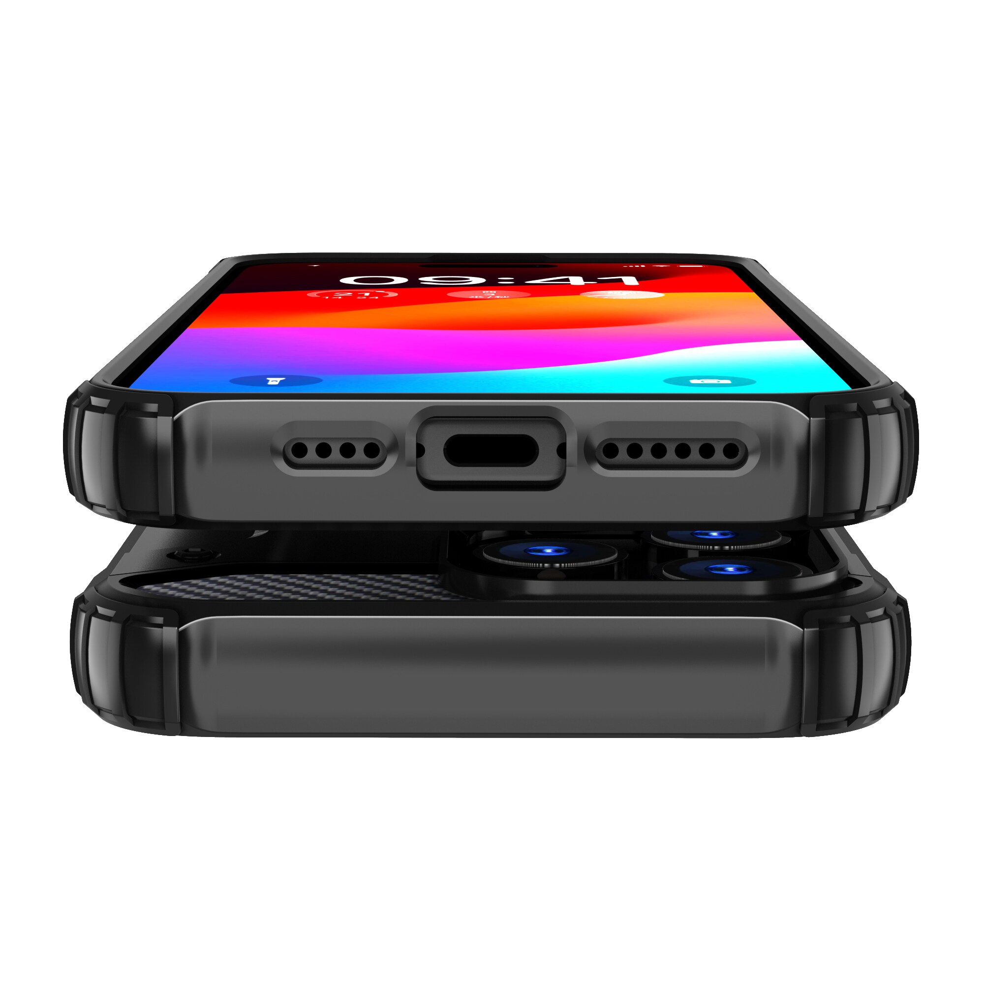 iPhone 15 Pro Hybrid Armor -kotelo - sininen