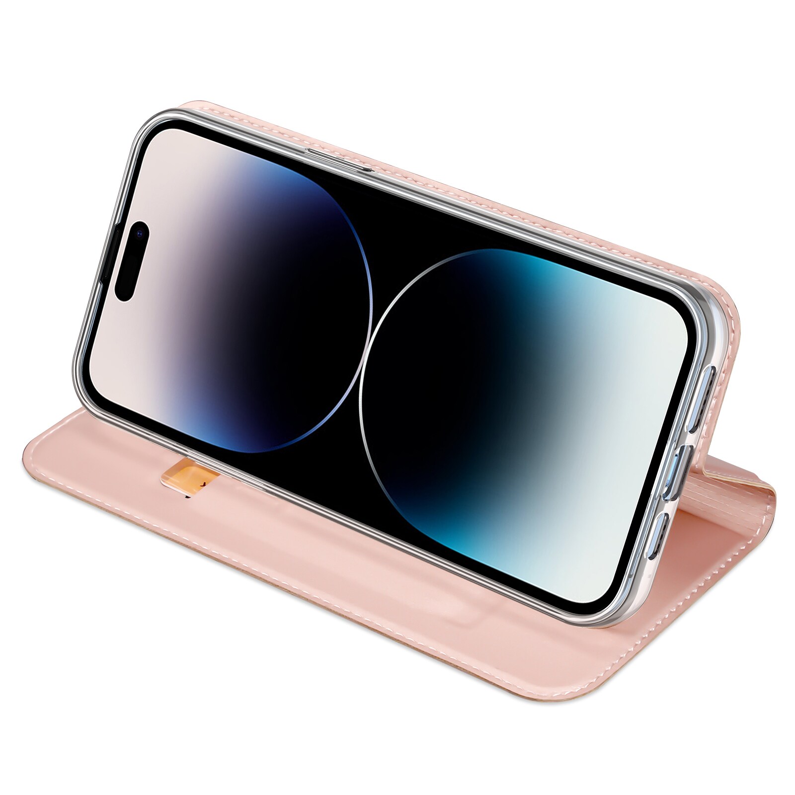 Dux Ducis Skin Pro lompakkokotelo iPhone 15 Pro - vaaleanpunainen