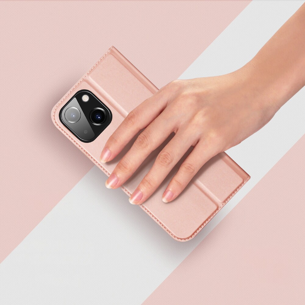 Dux Ducis Skin Pro lompakkokotelo iPhone 15 Plus - vaaleanpunainen