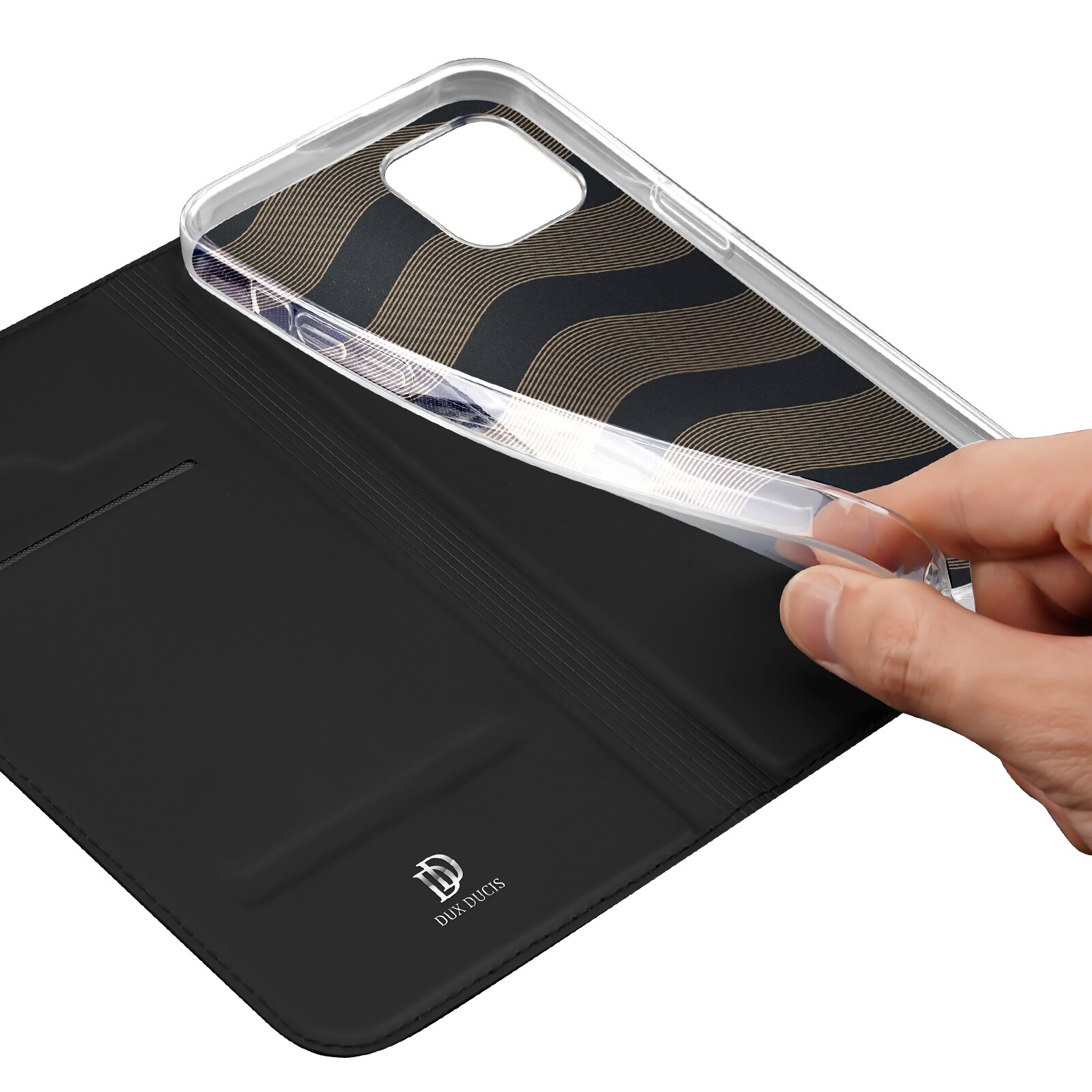 Dux Ducis Skin Pro lompakkokotelo iPhone 15 Plus - musta