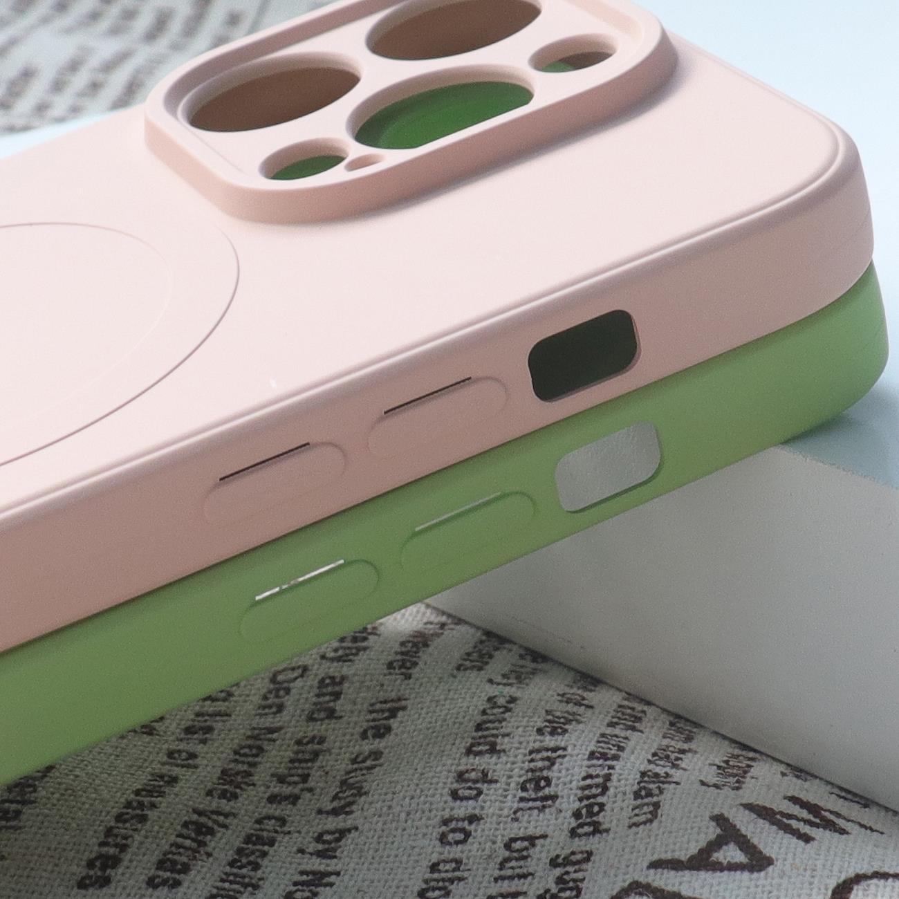 MagSafe-yhteensopiva silikoni kotelo iPhone 15 Plus silikoni kotelo - harmaa